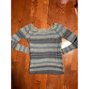 Free People Desert Moon Slouchy Striped Sweater Blue Size s
